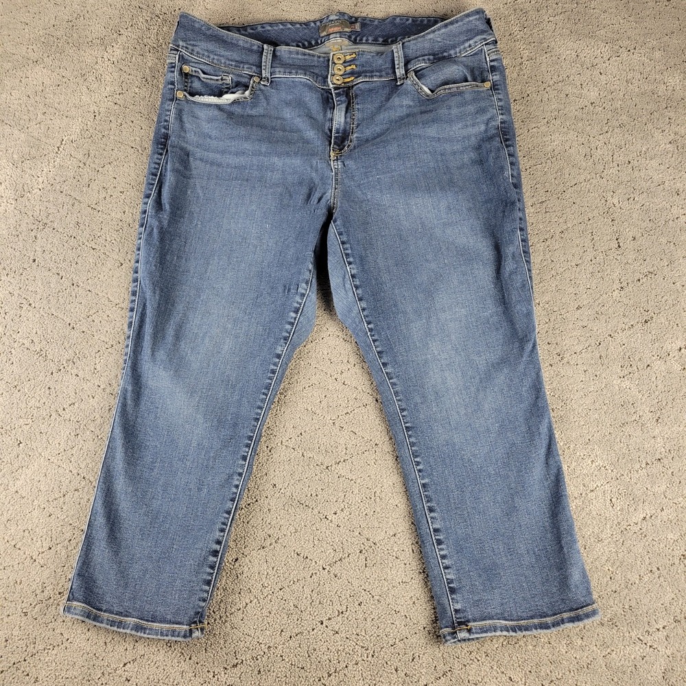 Torrid Jeans Womens 20 Blue Jegging Crop High Rise Super Soft Stretch Denim